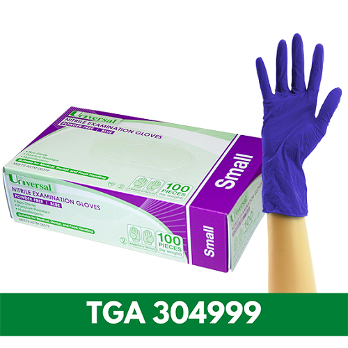 Nitrile (Latex Free) Glove Small Ctn (10 x 100) ASTM Std