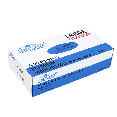 Vinyl Powder Free Blue Glove Large PACK 100