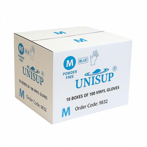 Vinyl Powder Free Blue Glove Medium Carton (Pack 100 x 10)