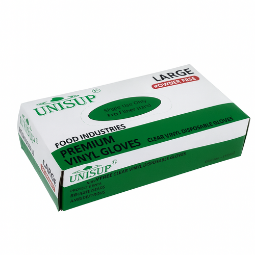 Vinyl Powder Free Clear Glove Large Pack 100