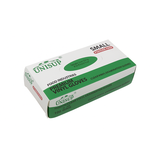 Vinyl Powder Free Clear Glove Small Pk 100