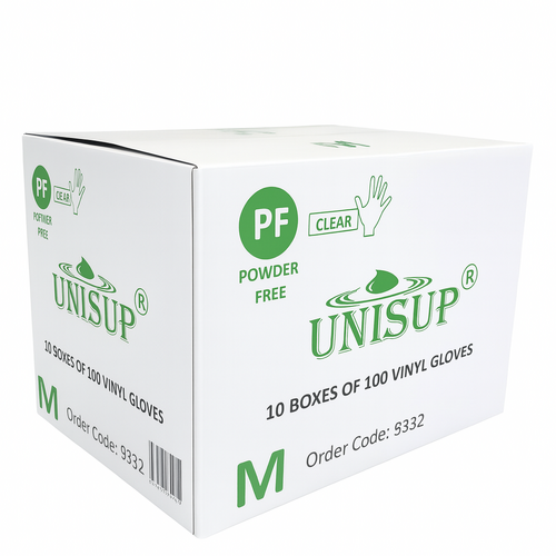 Vinyl Powder Free Clear Glove MEDIUM Carton (Pack 100 x 10)