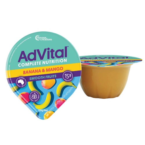 AdVital Banana and Mango Nutritionally Complete Smooth Fruits Pack 12