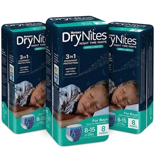 Huggies Drynites Boys 8-15 Years 24 (8 Pack x 3) (21507)