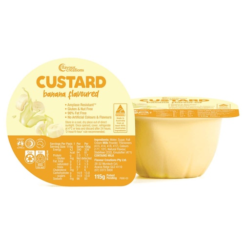 Flavour Creations Banana Flavoured Custard Pack 12