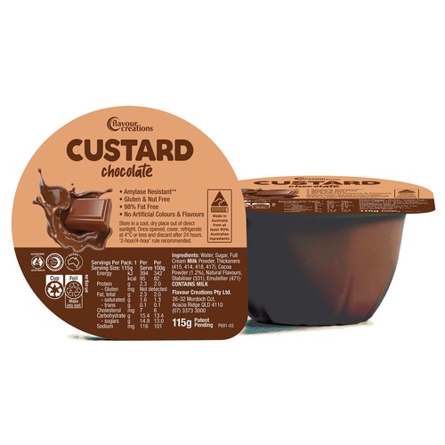 Flavour Creations Chocolate Custard Pack 12