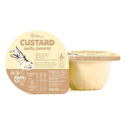 Flavour Creations Vanilla Flavoured Custard Pack 12