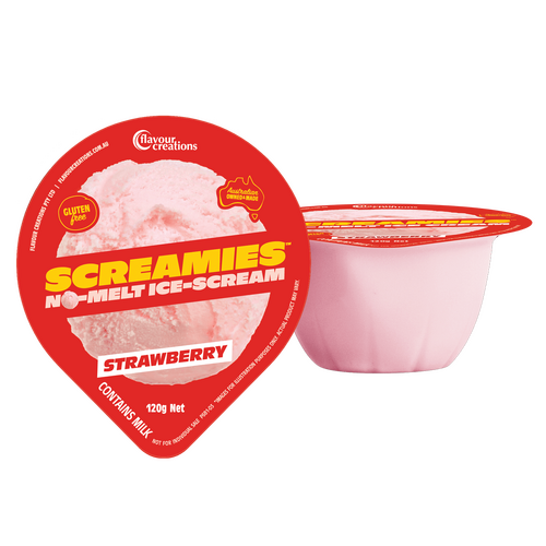 Strawberry SCREAMIES No-Melt Ice-Scream Pack 12