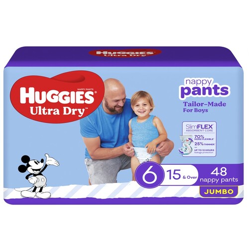 Huggies Nappy Pant Junior BOY (SIZE 6) Pack 48