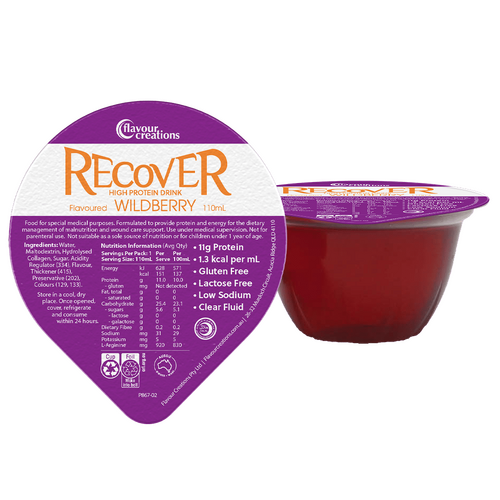 Flavour Creations Recover Wildberry Flavoured 11g Protein Supplement (Pack 12)