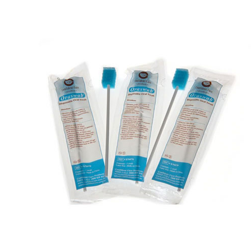 Oraswab Disposable Oral Swab Untreated. Box of 100 (Blue Packet) 
