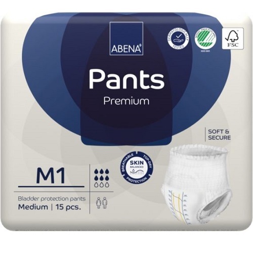 ABENA Pants M1 Premium Pull-ups 80-110cm 1400ml Carton 90 (15X6)