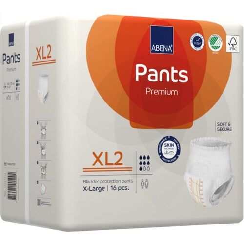 ABENA Pants XL2 Premium Pull-ups 130-170cm 1900ml Carton 16X6