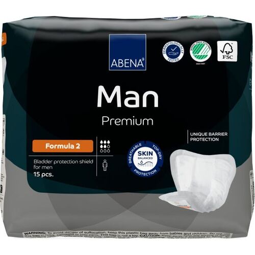 Abena Man Premium Formula 2 Male 700ml Carton of 15X12