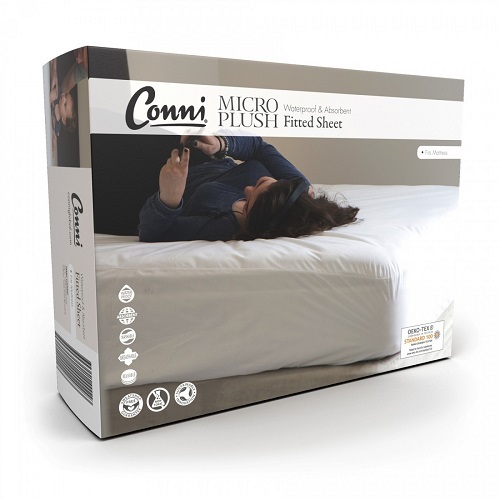 Micro-Plush Waterproof Fitted Sheet 107x203cm  KING SINGLE