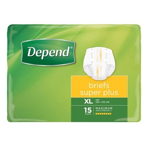 Depend Brief Super Plus Extra Large Unisex 60 (15x4)