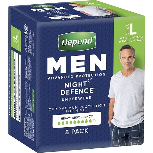 Depend Real Fit Night Defence Underwear Men Large (91018)