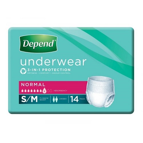 Depend Normal Underwear Medium Unisex 850ml Carton ( 14 x 4) 19618