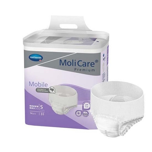 Molicare Premium Mobile 8 Drops SMALL (Pack 14 x 4)  60-90cm 1791ml 