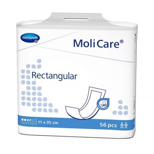 MoliCare Rectangular Pad 11 x 35 3.5 Drops Carton 224 ( 56 x 4)