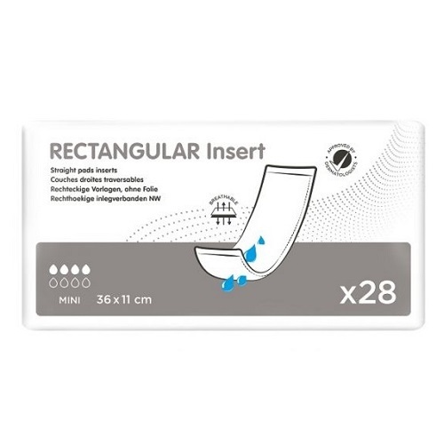 Pad ( Booster ) Mini Rectangular 11 x 36cm Unisex 4900 ml 4 Drops White (59361100280)