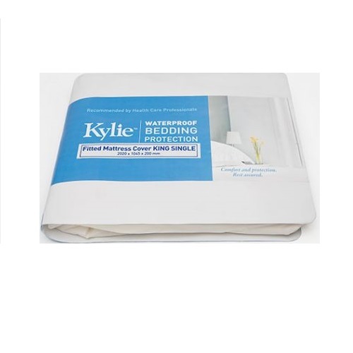 Kylie Mattress Protector King Single 2020x1045x200mm Waterproof White