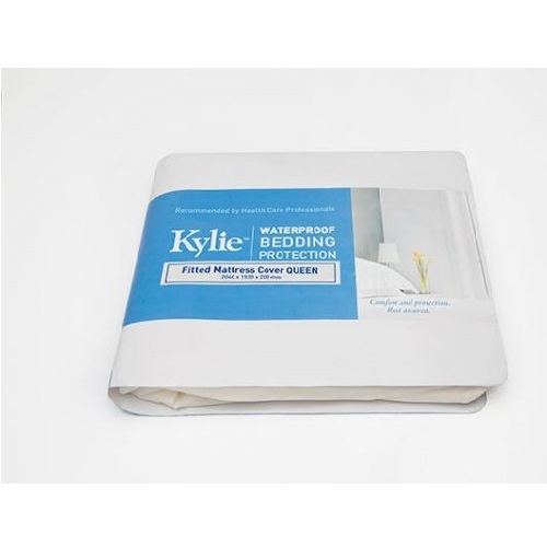 Kylie Mattress Protector Queen 2040x1530x200mm Waterproof White