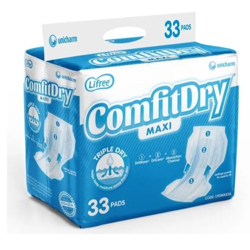 Lifree Comfitdry Maxi Pad 28x60cm Unisex 2300ml Pack 33 (LFDMX33A)