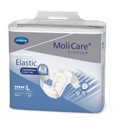 Molicare Premium Elastic LARGE 6 Drops 115-145cm 2349ml 60 (30 x 3) (165 273)