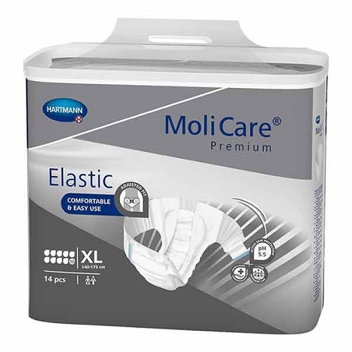 Molicare Premium Elastic EXTRA LARGE 10 Drops 4383ml Carton (14x4) (165 674)