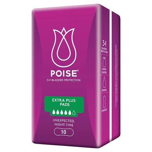 Poise Pads Bladder Leaks Extra Plus Carton 60 (Pack 10 x 6) (91691)