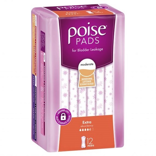 Poise Pads Extra Carton 72 (Pack 12 x 6) (91862)