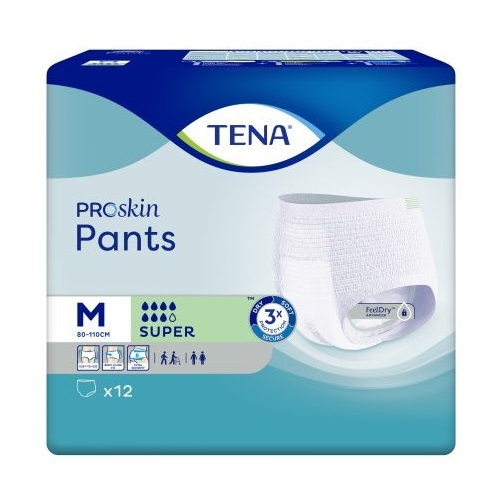 Tena Proskin Pants Super Medium 80-110cm 2010ml Carton 12X4 