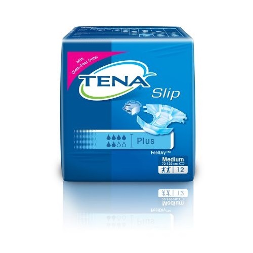 TENA Slip PLUS Medium Waist 72 122cm 2205ml Carton 72 (12 x 6 packs)