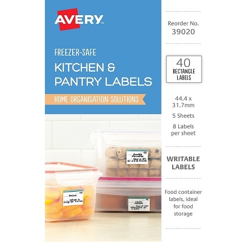 Freezer Safe Kitchen Labels 44.4 x 31.7 mm (39020) AVD-39020A 