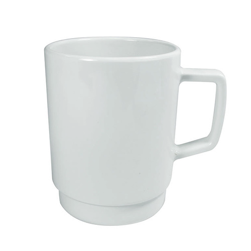 Ryner Melamine Stackable Mug 320ml White Pk 12