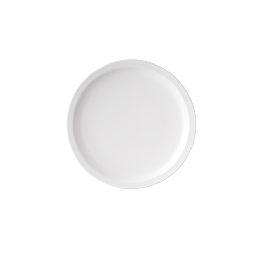 Melamine Plate Round Narrow Rim 250mm White Pack 12 (91610-W)