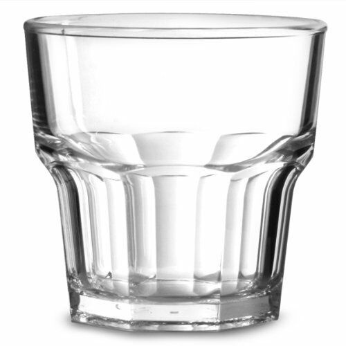 Polysafe Plastic Glass Look Rocks Tumblers 240ml CLEAR Stackable Ctn of 24