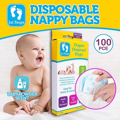 Degradable Nappy Bags Pk 100