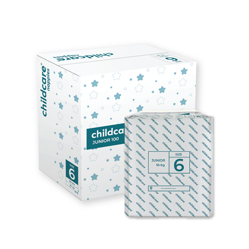 Childcare Nappies Size 6 Junior (16kg +) Carton 100