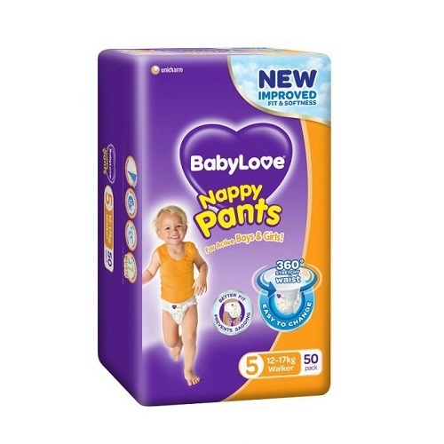 BabyLove Nappy Pant Walker (Size 5) 12-17Kg Ctn (50 x 2)