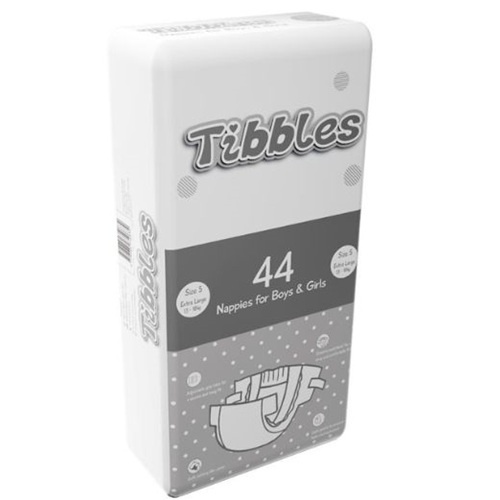 Tibbles Baby Nappy Extra Large (Size 5) Carton 176 ( 44 x 4)