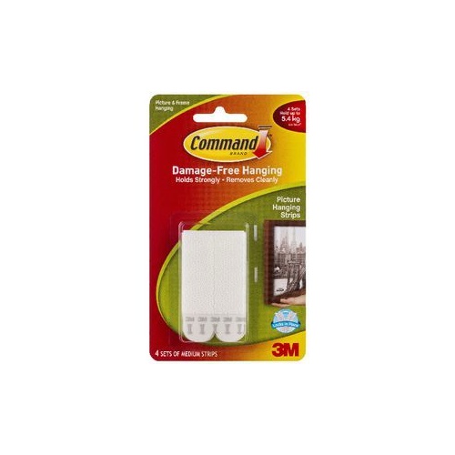 3M Command Picture Hanging Strips Pk 4 (17201)