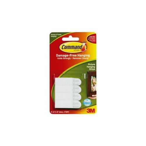 3M Command Small Picture Hanging Strips Pk 4 (17202)