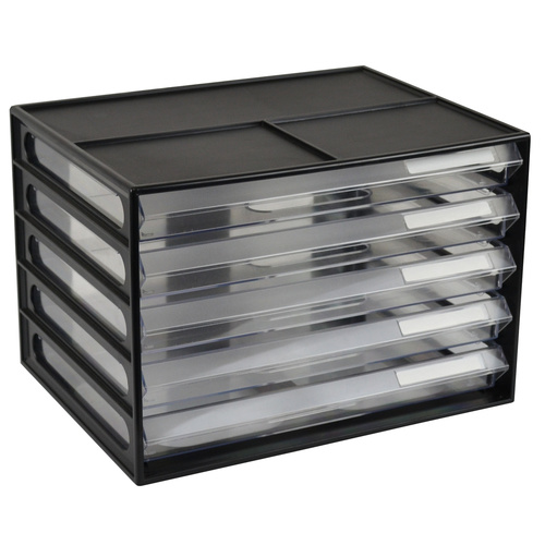Italplast Document Cabinet 5 Drawer Black (I326)