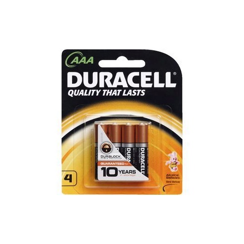 Duracell Coppertop AAA Batteries Pk 4 
