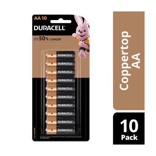 Duracell Coppertop AA Battery Pk 10