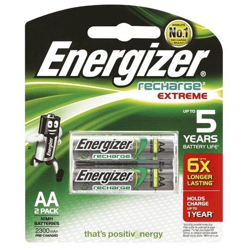 Energizer AA Rechargeable Battery Pk 2
