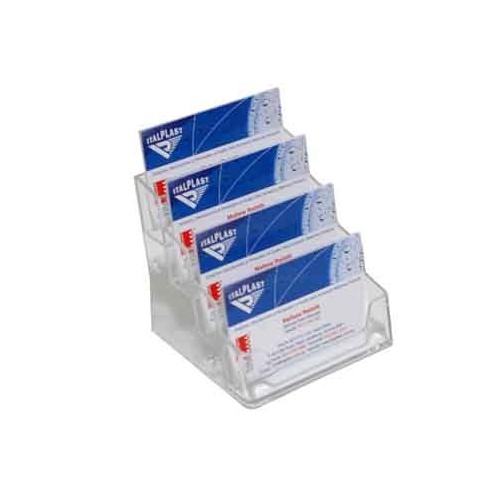 ItalPlast Business Card Holder 4 Tier Clear (I553)