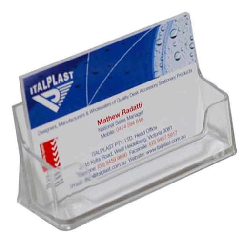 ItalPlast Business Card Holder Single Clear (I552)